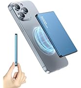 ZBF Wireless Portable Charger, 5000mAh Slim Magnetic Power Bank Phone Charger, Mag-Safe Battery P...