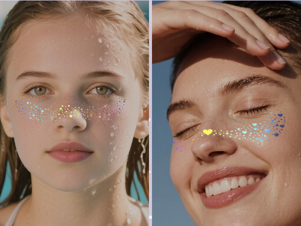 Glitter Freckles Makeup