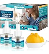Woyamay Cat Calming Diffuser - Cat Pheromones Calming Diffuser for Cat Anxiety Relief 3-in-1 Cat ...