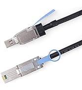 10Gtek SFF-8644 to Mini SAS SFF-8088 HD Cable, 6Gbps External 26Pin SAS2.0 Hybrid Cable Attached ...