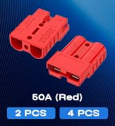 furwishlisting Anderson Connector 50A 600V Battery Quick Connect/Disconnect for 6-12 AWG Cables, ...