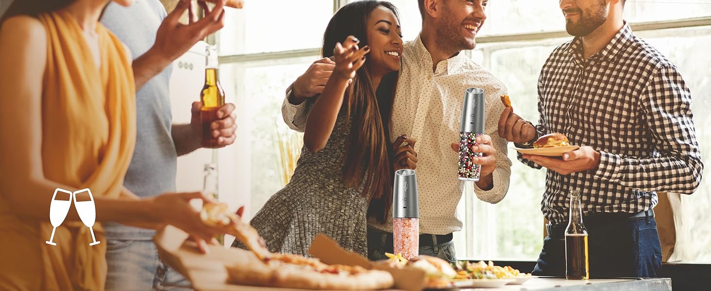 electric salt and pepper grinder set rechargeable electric pepper mill