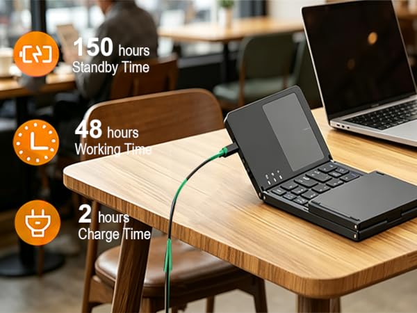 Foldable Keyboard with Touchpad