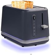 Seydere Stainless Steel Toaster 2 Slices, Toasters Wide Slot, Bread Toaster with Cancel, Reheat, ...