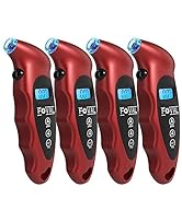 FOVAL Digital Tire Pressure Gauge 150 PSI for Car Truck Bicycle Instant Read with Backlit LCD and...