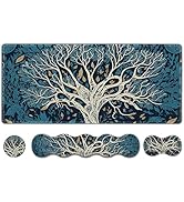 ARTSO Mouse Pad Keyboard Wrist Rest Set, Desk Mat+ Mouse Pad with Wrist Rest+ Keyboard Wrist Supp...