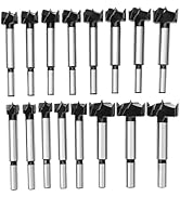 Meichoon Forstner Drill Bit Set 15-35mm 16 Pcs, Carbide Forstner Bits High Speed Steel Wood Tool ...