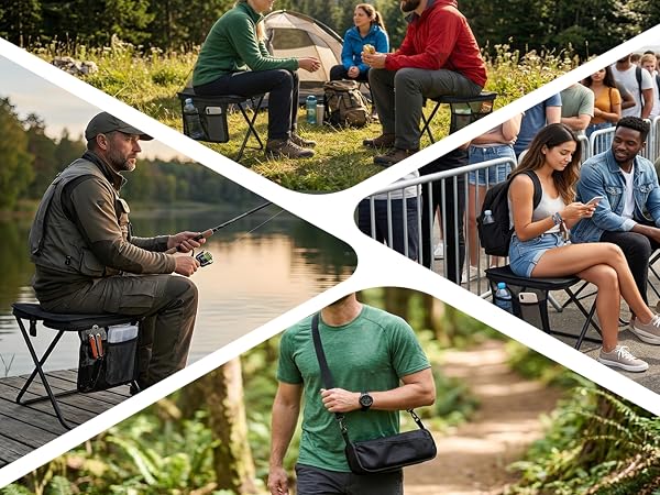Extra Tall Portable Folding Stool for Adults