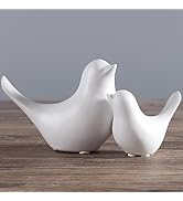 FANTESTICRYAN Small Animal Statues Home Decor Modern Style White Decorative Ornaments for Living ...