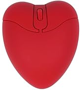 Wireless Bluetooth Mouse Cute Heart Shape Mouse 2.4GHz & Bluetooth Dual Mode 1000DPI Optical Comp...