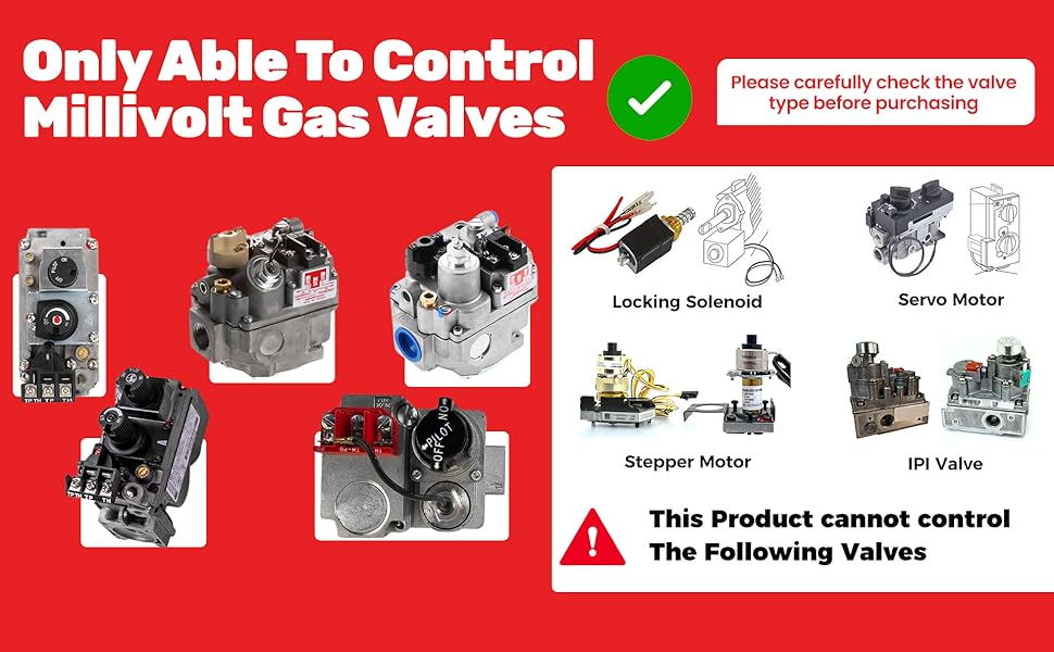 Only able to control Millivolt gas valves