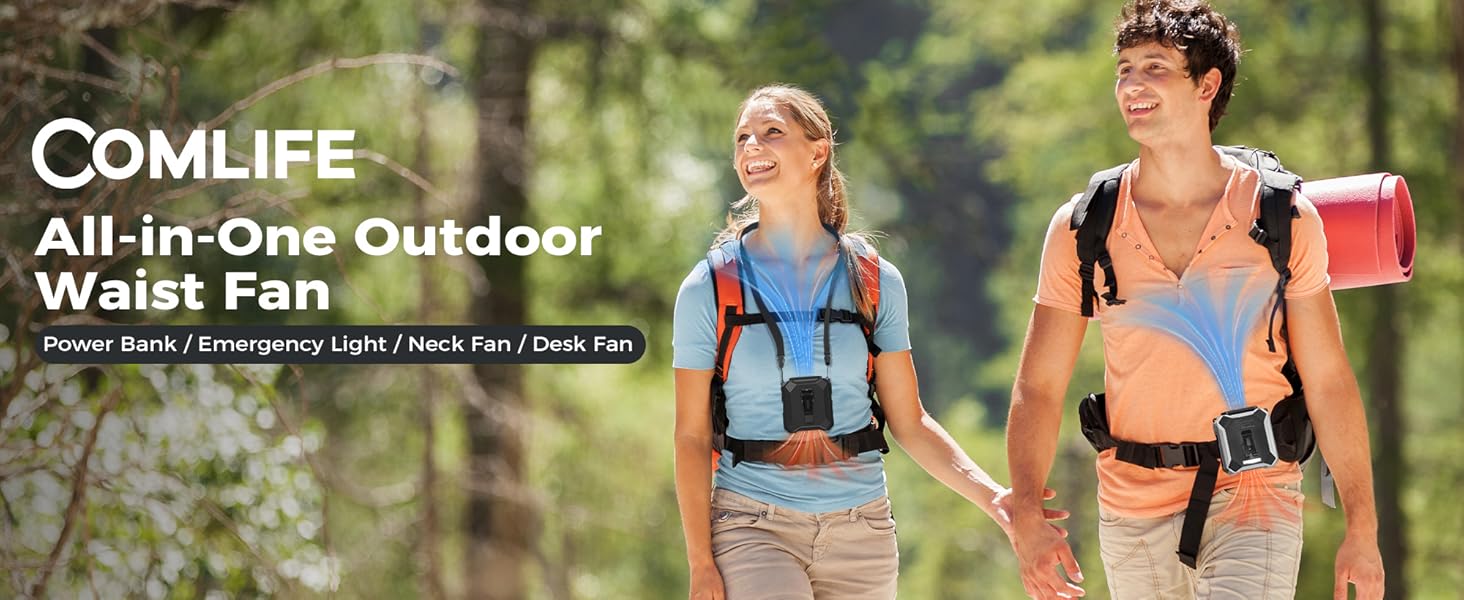 Portable Waist Fan Clipped on Belt