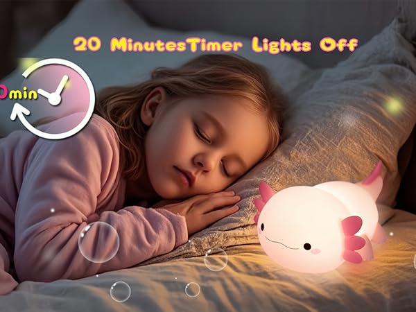 Axolotl Night Light Kids room