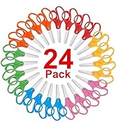 BURVAGY 24 Packs Kids Scissors, Scissors for School, Safety Scissors, Blunt Tip Scissors, 5 Inch,...