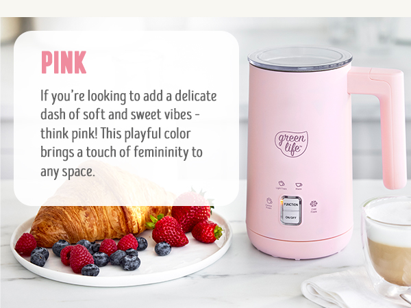 GreenLife, Ceramic Nonstick, PFAS-Free, Non-Toxic, Electrics, Milk Frother