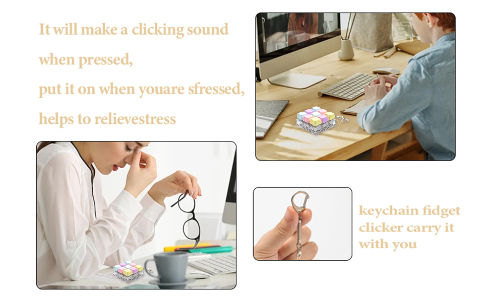 keyboard fidget keychain