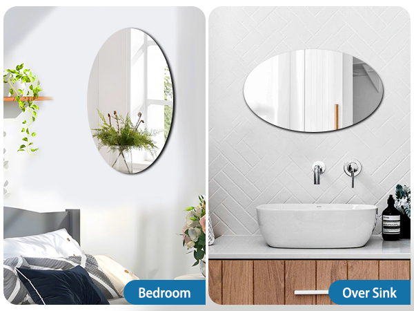 Frameless Oval Mirror