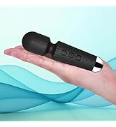 Handheld Personal Wand Massager – Waterproof, USB Rechargeable, 20 Vibration Patterns, 8 Speeds, ...
