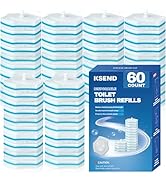 Ksend Toilet Bowl Cleaners - 60 Pack, Powerful Toilet Wand Refills, Disposable Toilet Brush Repla...