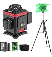 16 Lines Laser Level 4x360° Self Leveling Green Laser Level,4D Green Cross Line for Construction ...