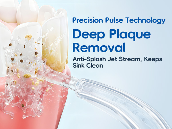 Precision Pulse TechnologyDeep PlaqueRemovalAnti-Splash Jet Stream, Keeps Sink Clean