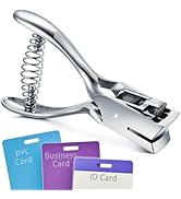 IMLIKE Badge Hole Punch for ID Cards:All Metal Handheld Slot Hole Punch,No Burrs,One Slot Badge H...