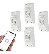Bkiyougo 10A Wireless Smart Switch, Wi-Fi Light Switch Compatible with Alexa &amp; Google Home &amp; Smar...