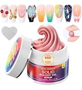 GELLAKTIK 60g Solid Builder Nail Gel with 3D Sculpting Mold, Non-Sticky Hand Carving Gel for Nail...