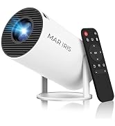 MAR IRIS Mini Projector with WiFi6 and Bluetooth 5.0, Support 4K, 180Rotatable, Portable Home Sma...