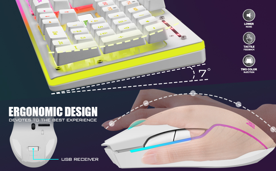 ergonomic keyboard and mouse