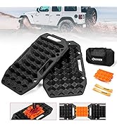 BUNKER INDUST Offroad Traction Boards with Jack Base,Pair Multifunctional Recovery Tracks Tire Tr...