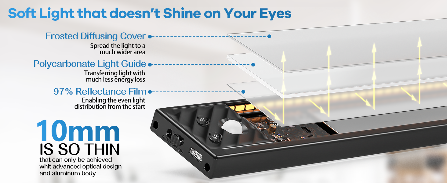 motion sensor led lights under cabinet light under kitchen cabinets wireless