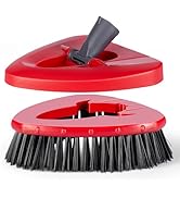 Scrub Brush with Refill Base, Spin Mop Head Scrubber Replacement Compatible with O Cedar EasyWrin...