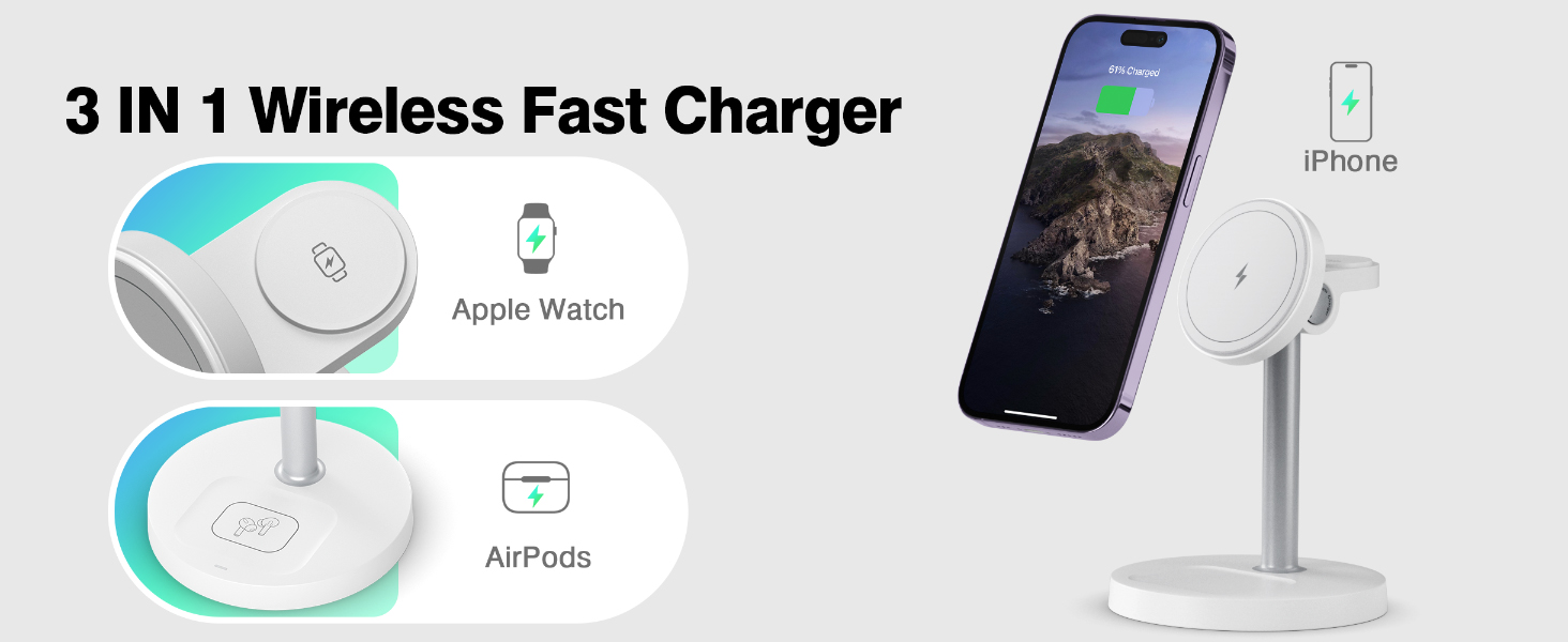 3 IN 1 Wireless Fast Charger