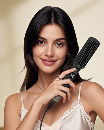 pro steam hair straightener brush blow dryer brush for 4c natural hair hair dryer straightener combo
