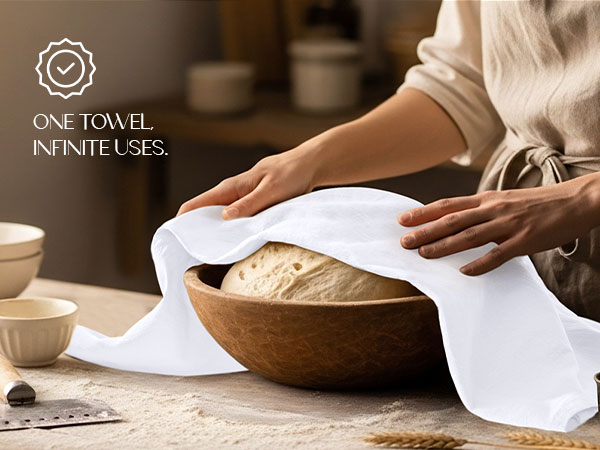 kitchen dish cloths tea towels for baking sourdough bread making