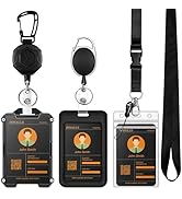 DINALLE 3 Pack Bundle - 2 Pack Retractable Keychain Heavy Duty Carabiner Badge Reel with Cool Har...