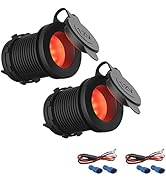 YONGMING Car Cigarette Lighter Socket Replacement with Red LED for Car Marine Motorcycle ATV RV D...