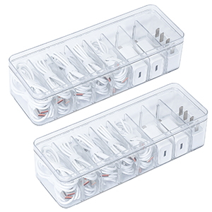 clear desk drawer box