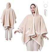 Sealy Heated Throw Blanket Wearable Shawl Battery Operated, Portable Electric Wrap Poncho Blanket...