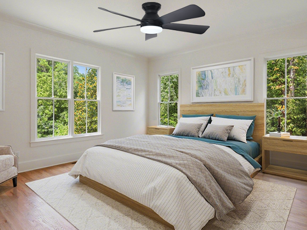 bedroom ceiling fan with light