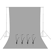 EMART 6 x 9 ft Photography Grey Background, Grey Chromakey Muslin Background Screen for Photo Vid...