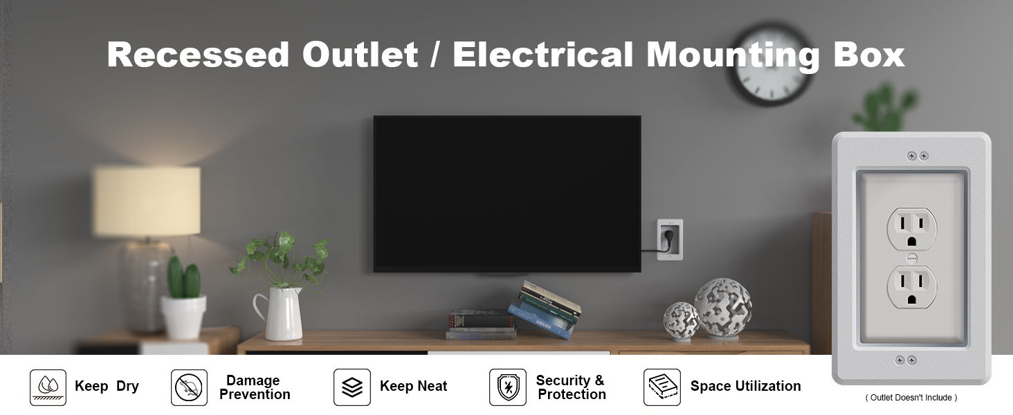 DVFR1W-1 Recessed Electrical/Outlet Box Wall Plate Kit