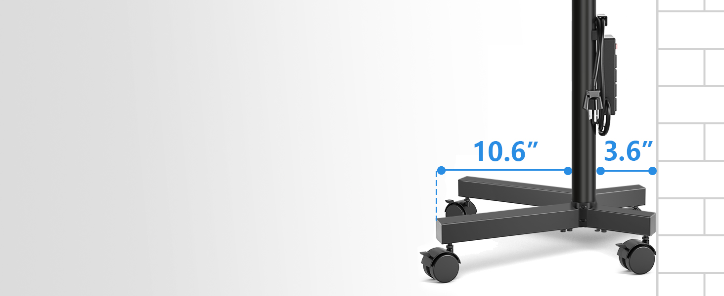 Mobile TV Cart with Power Outlet