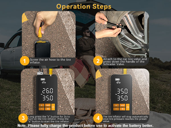 MODARI Tire Inflator Portable Air Compressor