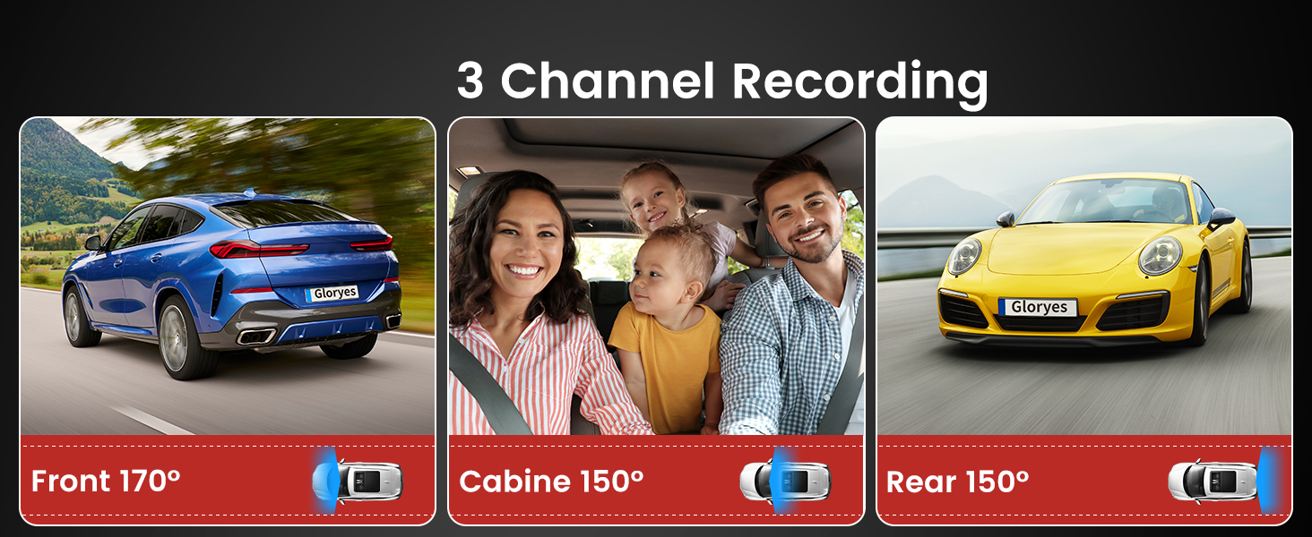 3 Channel Dash Cam