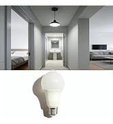 leddotec Motion Sensor Light Bulb 9W, 60W Equivalent 900LM 6500K Daylight, E26/E27 A19 LED Bulb w...
