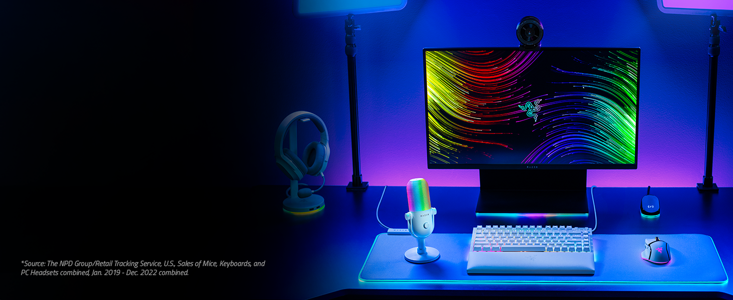 Razer Seiren V3 for PC computer iphone podcast blue yeti rode hyperx steel series lavalier lapel JBL