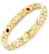 EMMORI Ultra Strength Magnetic Bracelet for Woman - 3,500 Gauss Per Magnet -Crystal Bracelet - Ad...