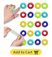 Sensory Rings for Kids Adults 20 Pack, Stretchy Coil Fidget Rings for Kids Stress Relief,...